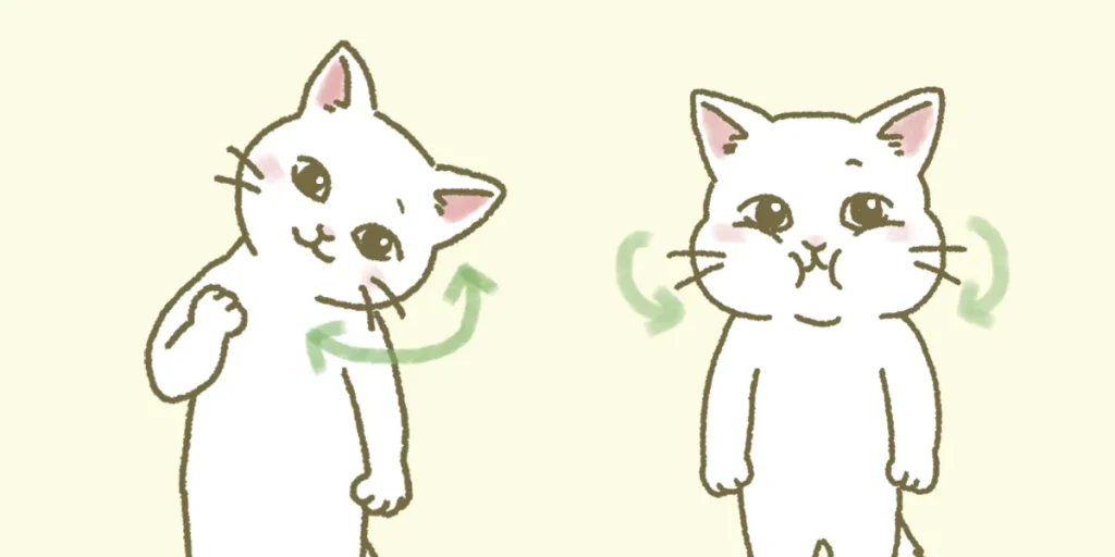 食事前の嚥下体操で飲み込みがスムーズになる