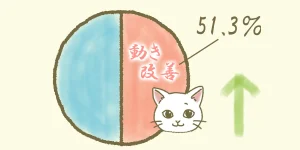 医学的調査では神経難病患者さんの51.3%が鍼灸などで痛みや動きの改善に効果があったと回答
